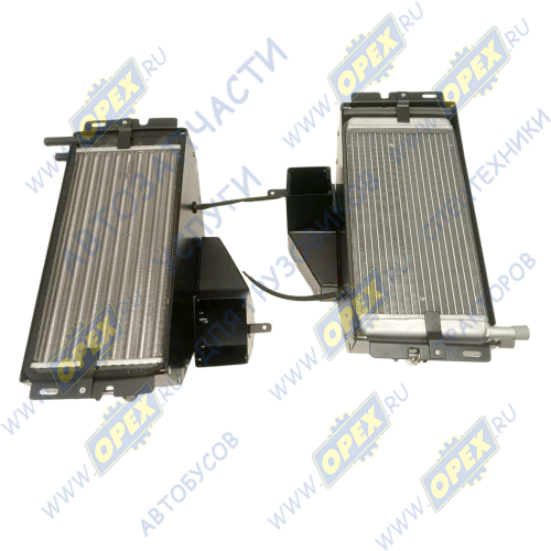 4320.81020-25 Отопитель УРАЛ-4320 L=450х370 1вых. Эл.дв.МЭ-226 24v кабины в сборе, радиатор 4-х рядн. Камский отопитель2